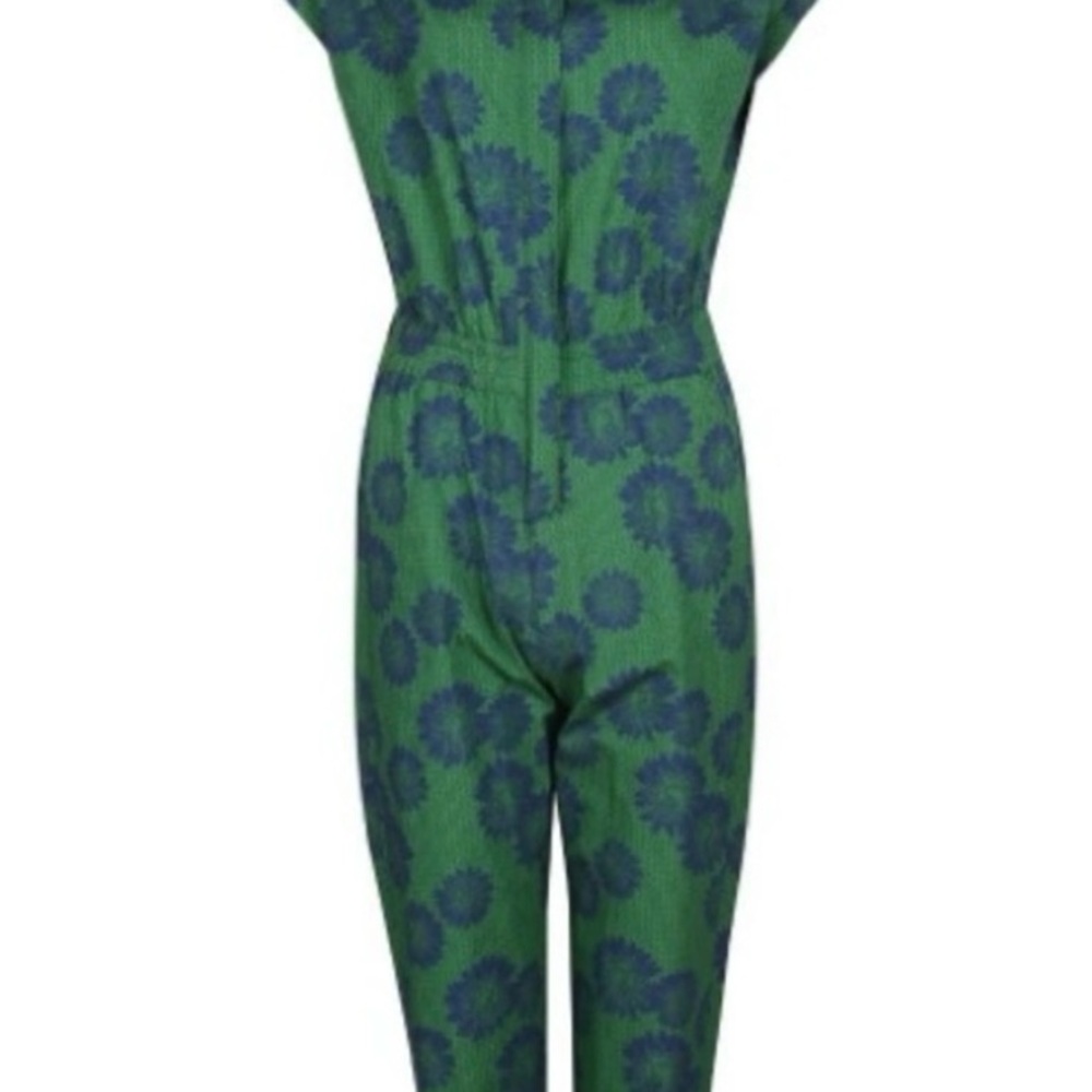 Green and Blue Floral Jumpsuit